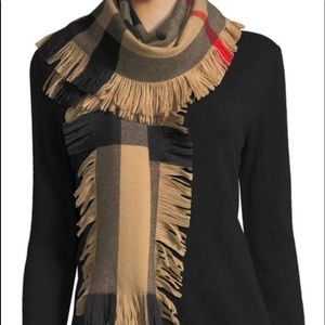 Burberry fringe scarf